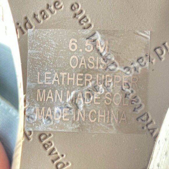 David Tate Silver Elastic Strap Cork Wedge Sandals Womens Size 6.5B - Picture 11 of 12